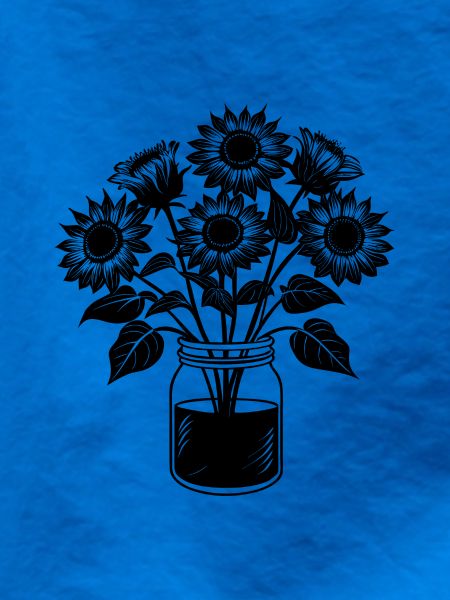 Sonnenblumen im Glas