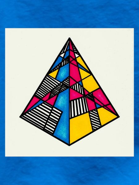 Abstrakte bunte Pyramide