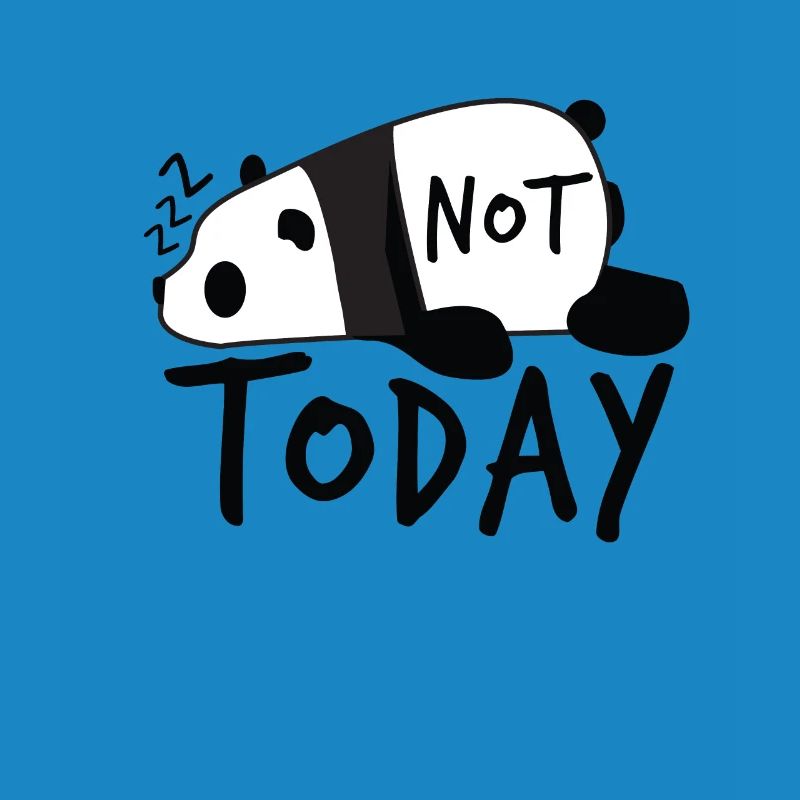 Sleeping Panda with Lettering Not Today