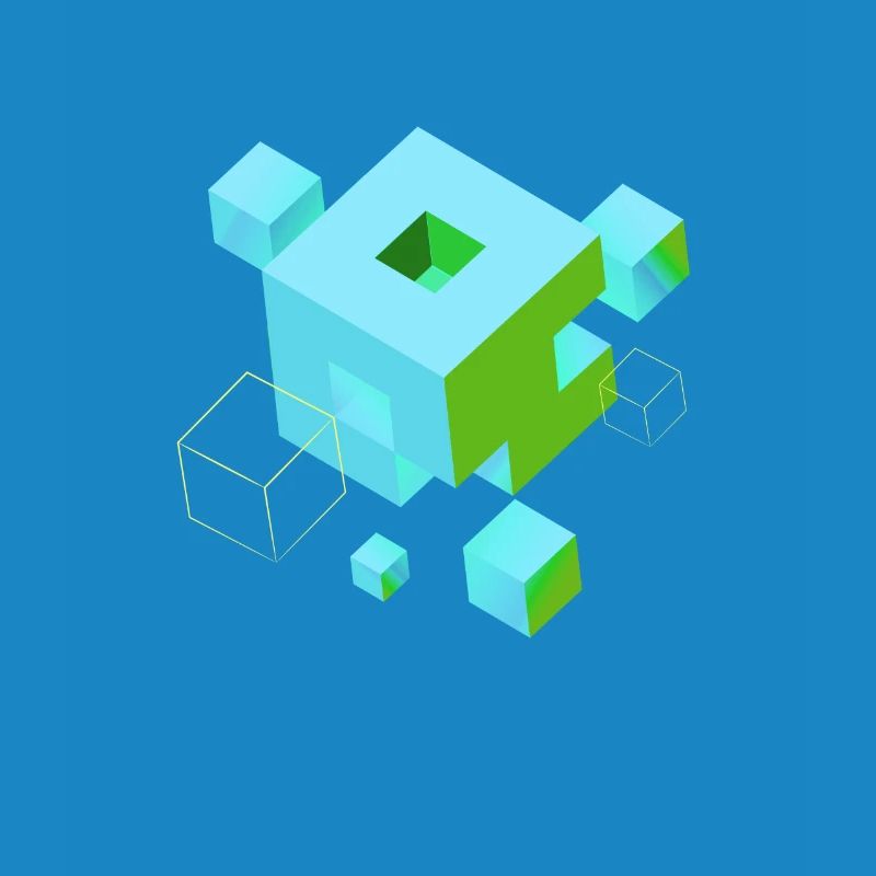 cube pixel 3d nerd game mind craft Rubix Zauber