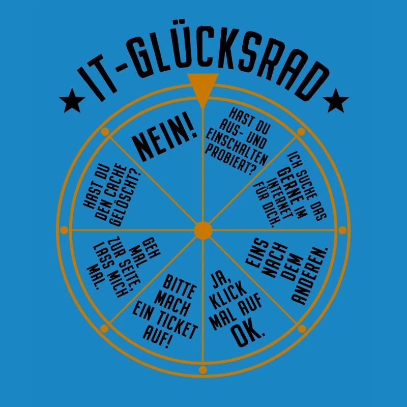 IT Support Glücksrad Service Desk IT Helpdesk Nerd