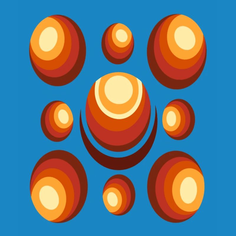 70s Wallpaper Pattern Retro Circle Pattern