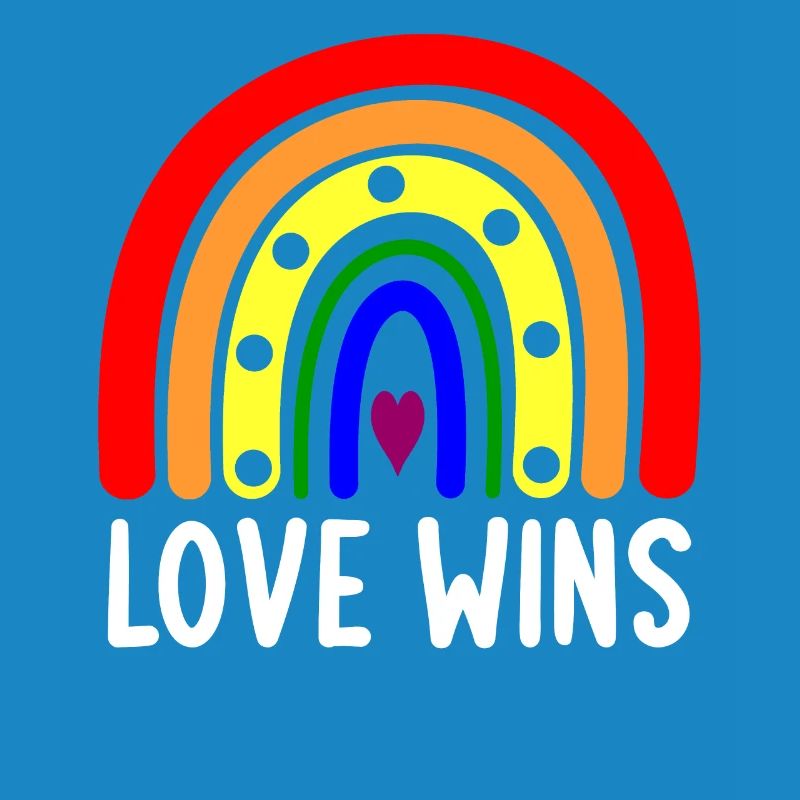 Liebe gewinnt Boho Regenbogen Friedenszeichen Pride Lesbian Ga