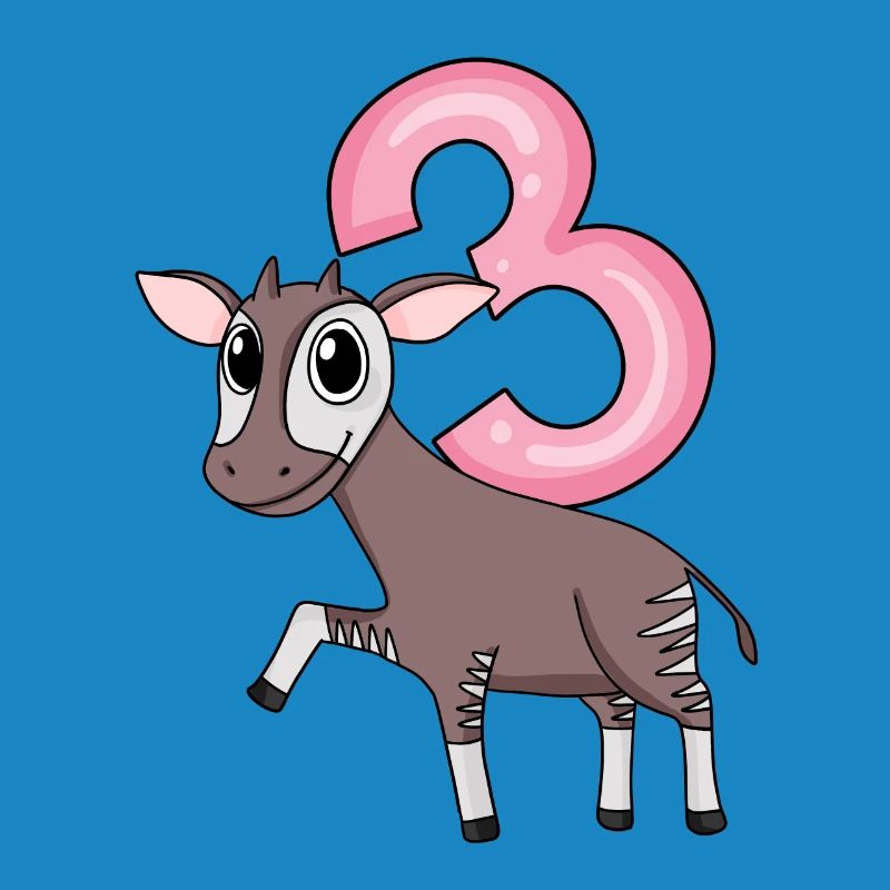 Mädchen 3 Jahre alt Okapi 3. Geburtstag Geschenk