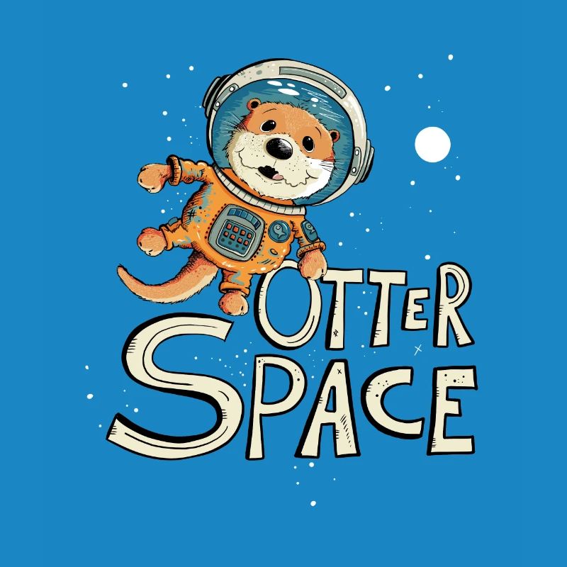 Otter Space Otter en tant qu’astronaute dans l’espace