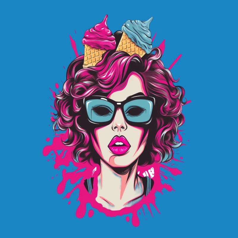 Lebendige Pop-Art Comics Schwester