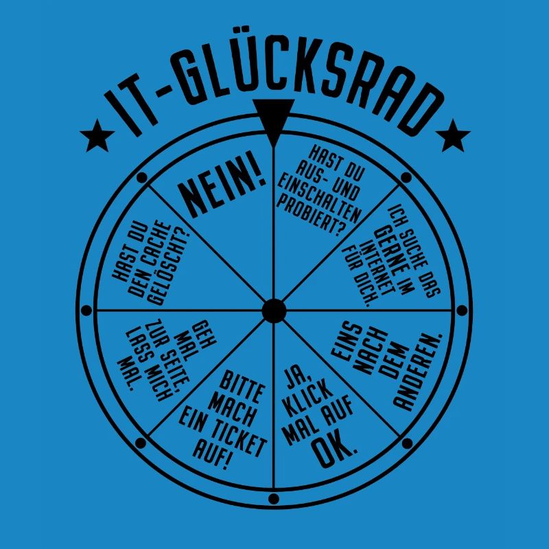 IT Support Glücksrad Service Desk IT Helpdesk Nerd