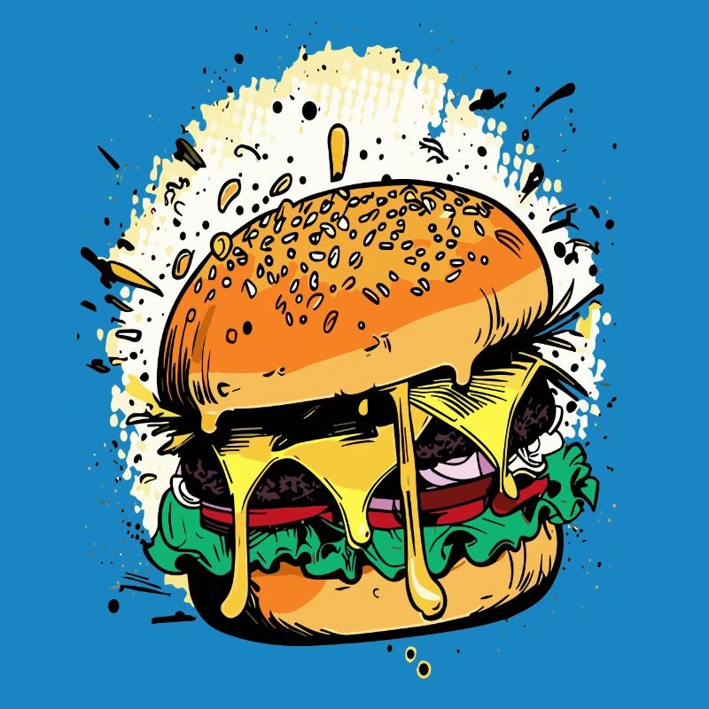 Cheeseburger Comic Burger