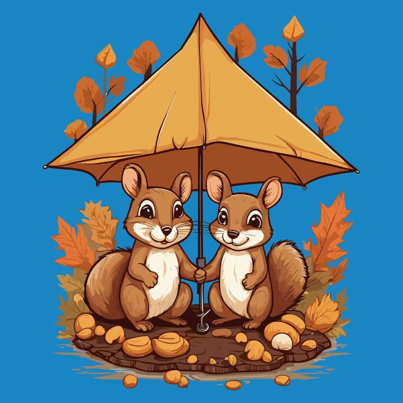 Écureuils mignons