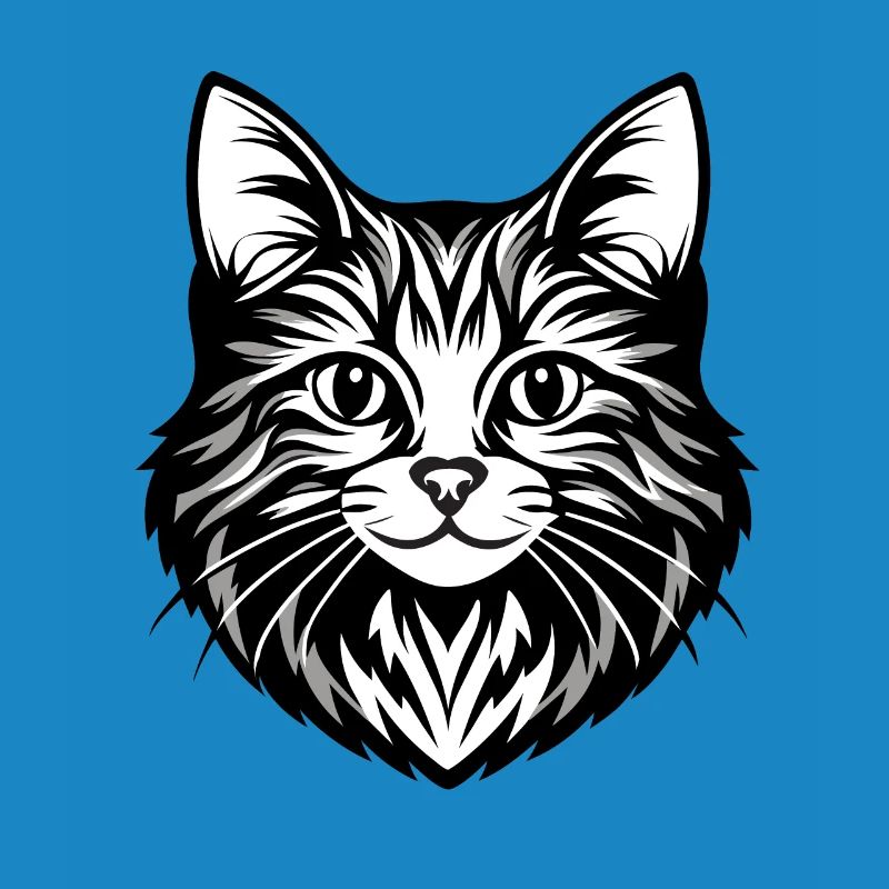 Illustration complexe de visage de chat