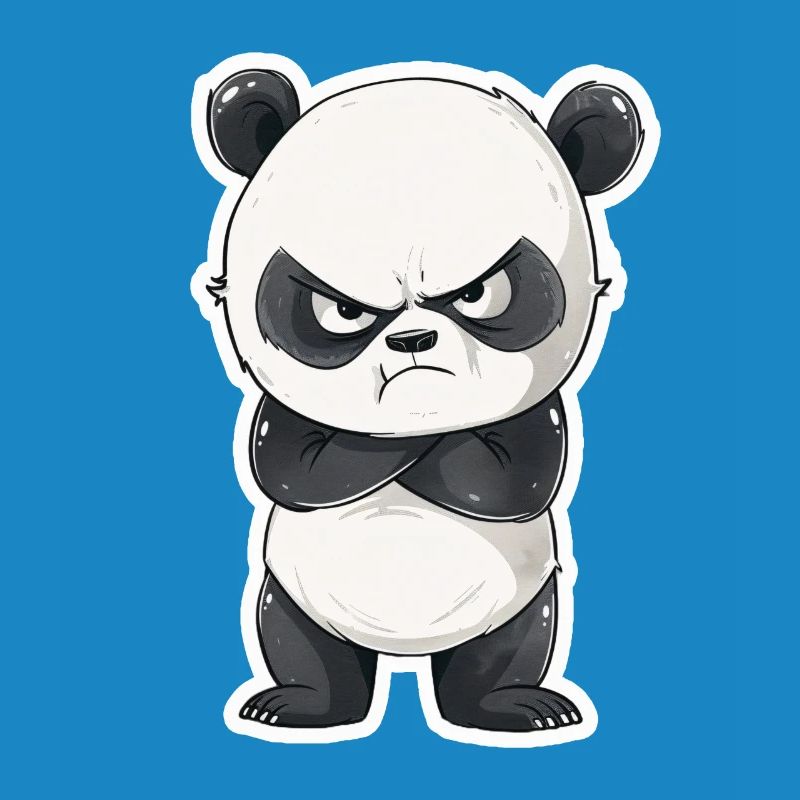 Evil looking panda zoo cute panda