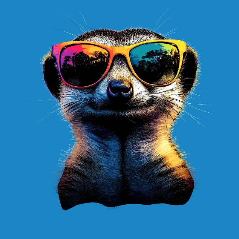Lunettes de soleil suricate coloré mignon suricate
