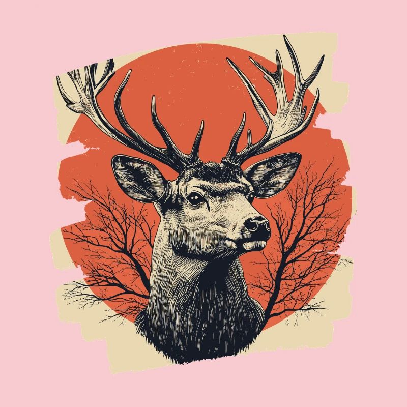 Deer with antlers