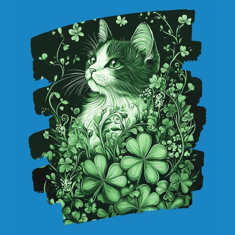 Chat trèfle de la Saint-Patrick