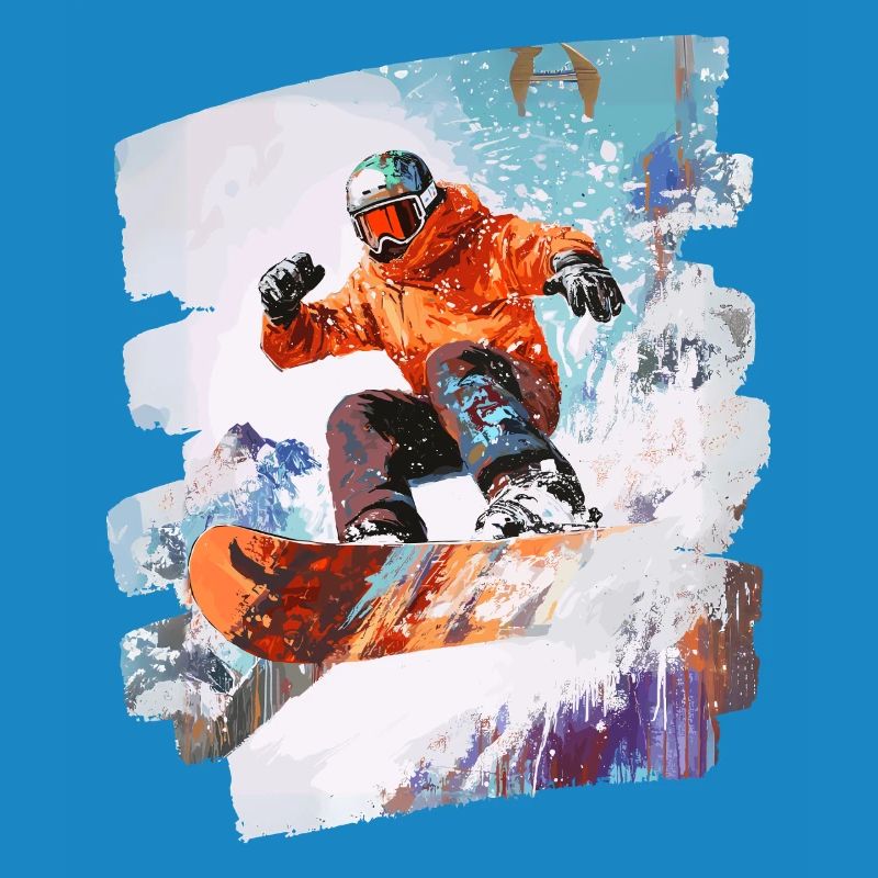 Snowboarder Pulverschnee