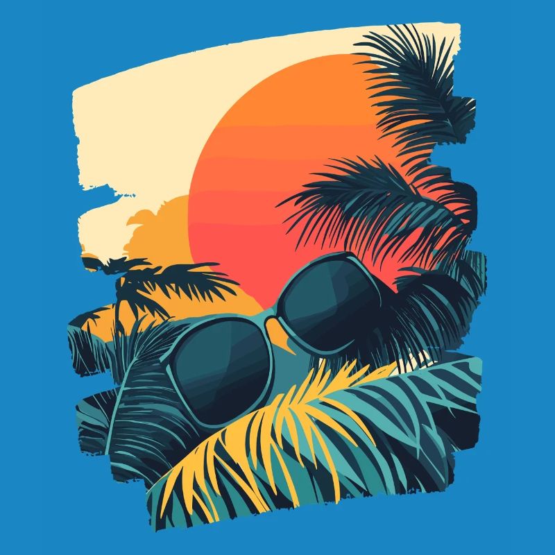 Summer Palm Tree Sunset