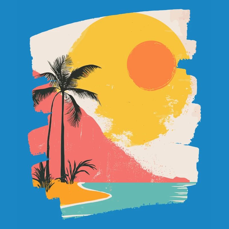Summer Palm Tree Sunset
