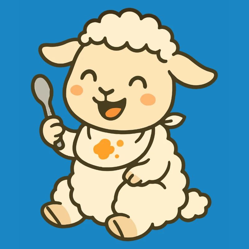 Snack time with lamb