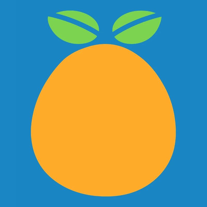 Orange Fruit Graphic Design with Mango
