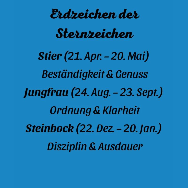 Erdzeichen_der_Sternzeichen