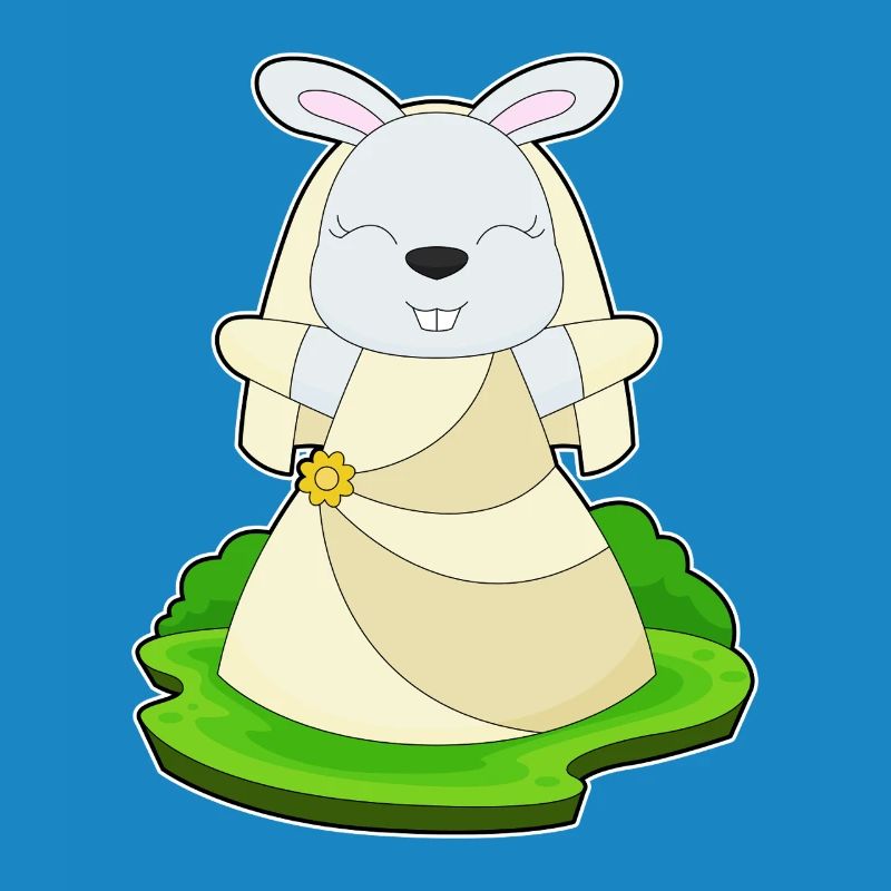 bunny bride veil wedding
