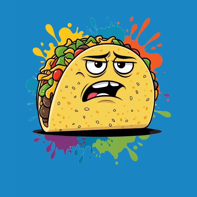 Graphique de taco élégant avec expression
