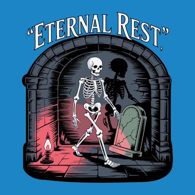 Illustration de squelette de repos éternel