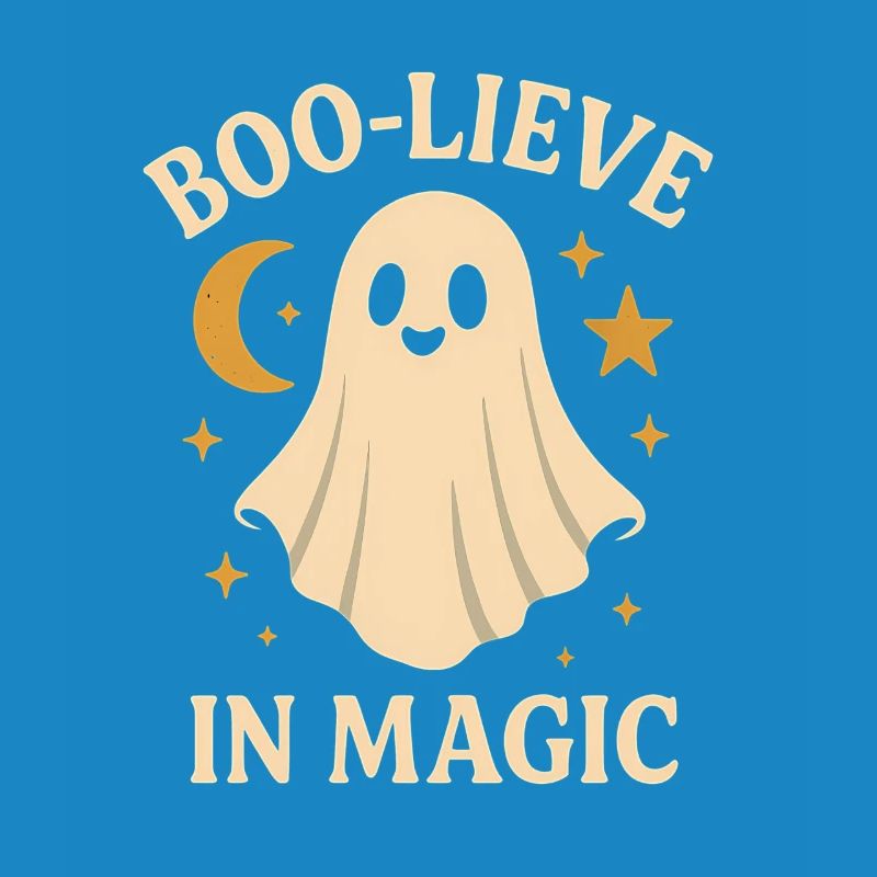 Ghost design with magic theme