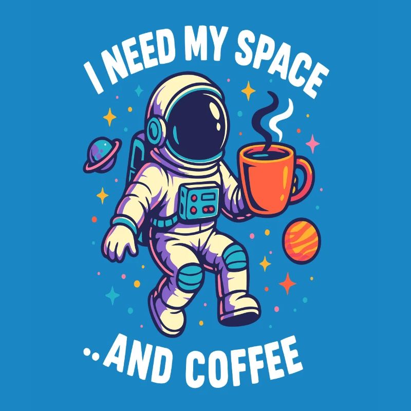 Astronaute avec du café