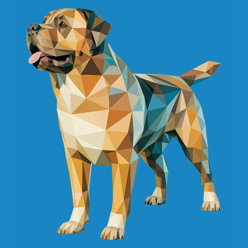 Rottweiler - Cool Low Poly Logo