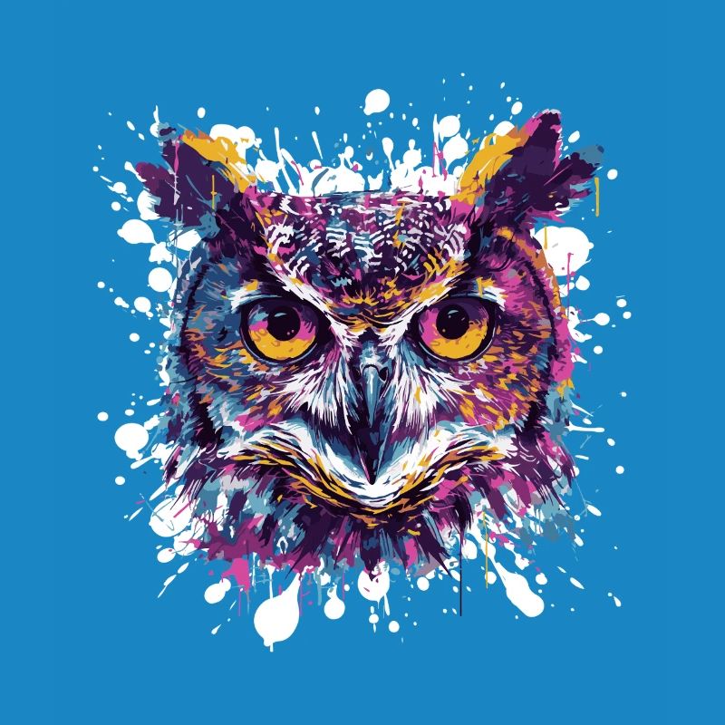 Owl Head Splatter