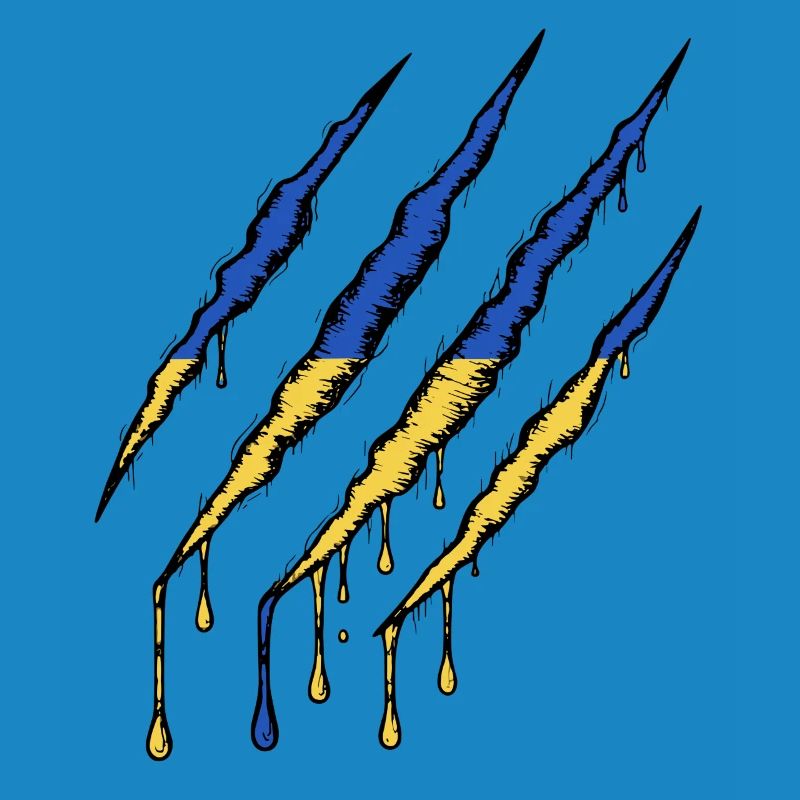 Griffe de drapeau de l’Ukraine - Griffe de griffe