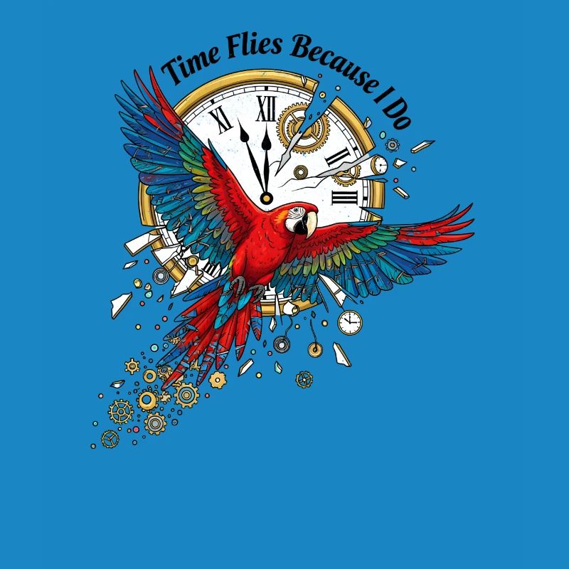 Perroquet du temps dans le style steampunk
