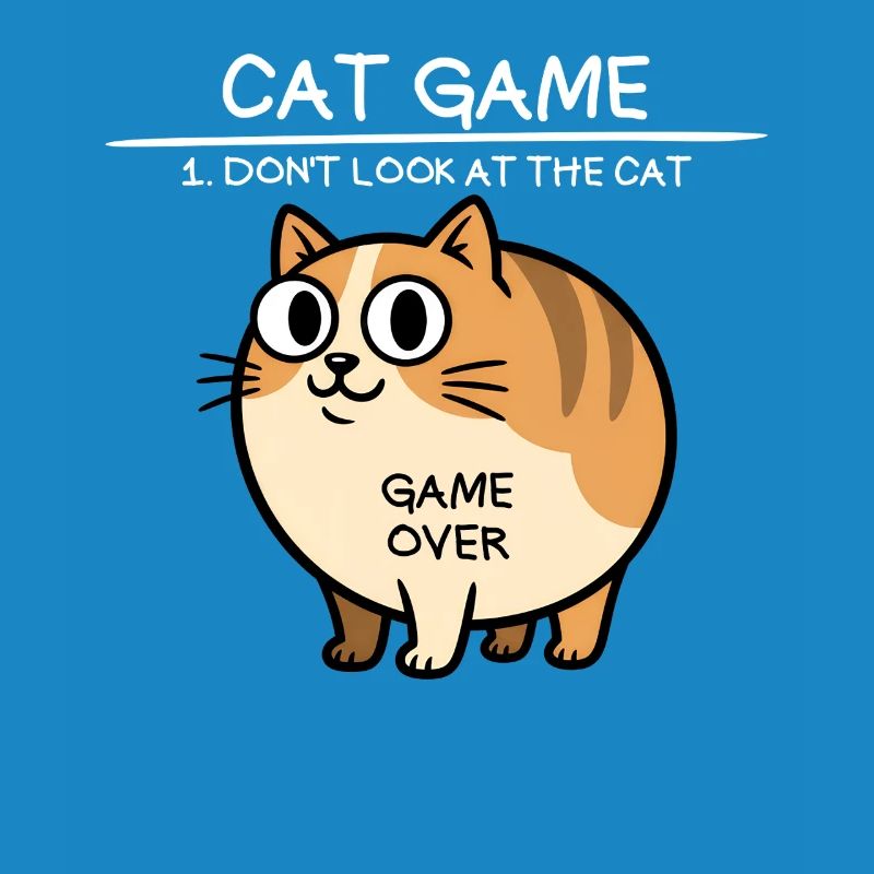 Jeu de chat Ne regarde pas le chat drôle de chat