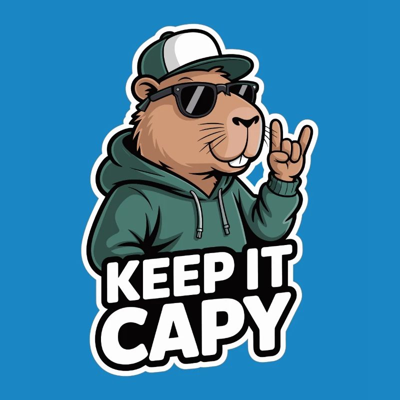 Keep It Capy Sweat à capuche Capybara