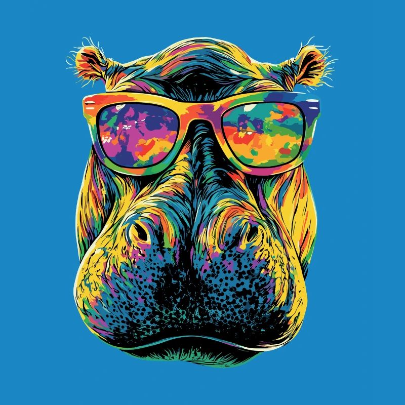 Nilpferd Flusspferd Mama Hippopotamus Cooles Hippo