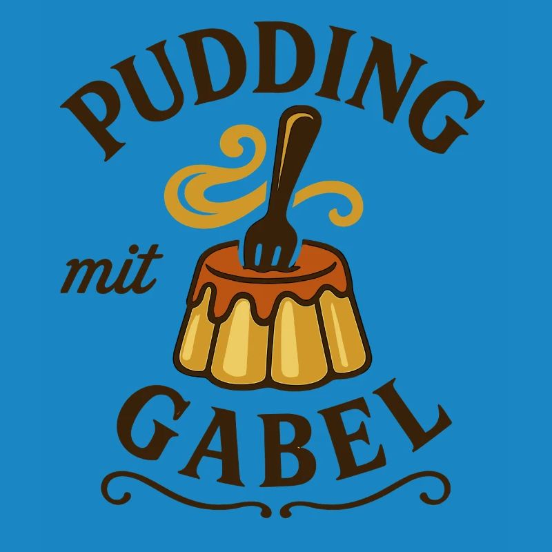Pudding with fork