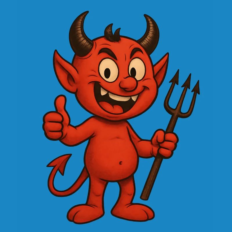 Cheerful Cartoon Devil – Funny Devil Design