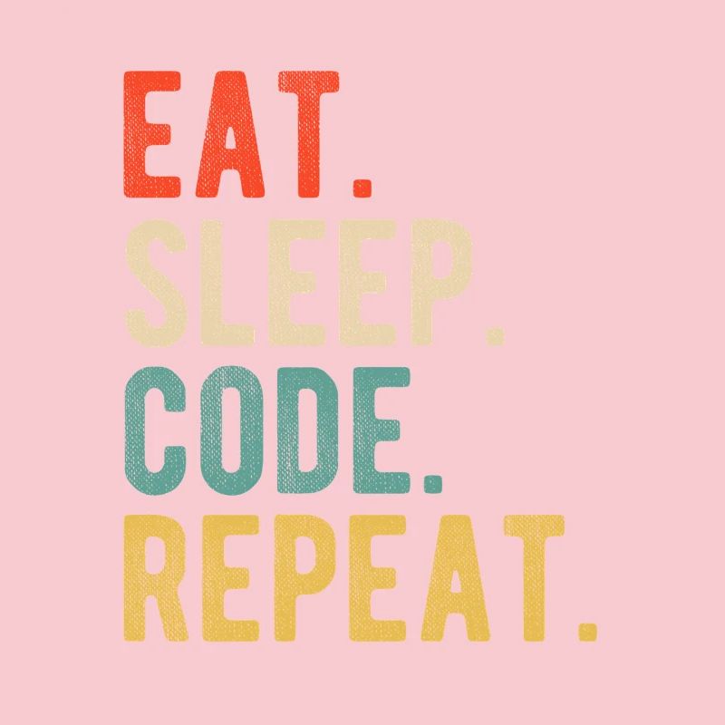 Eat Sleep Code Repeat Programmierer Nerd Retro