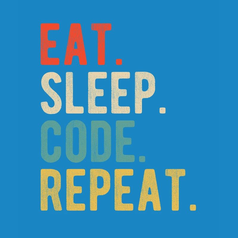 Eat Sleep Code Repeat Programmierer Nerd Retro