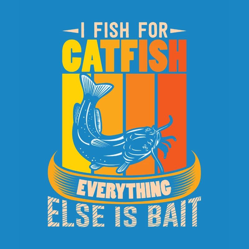 Poisson-chat pêcheur poisson-chat pêchent le poisson-chat