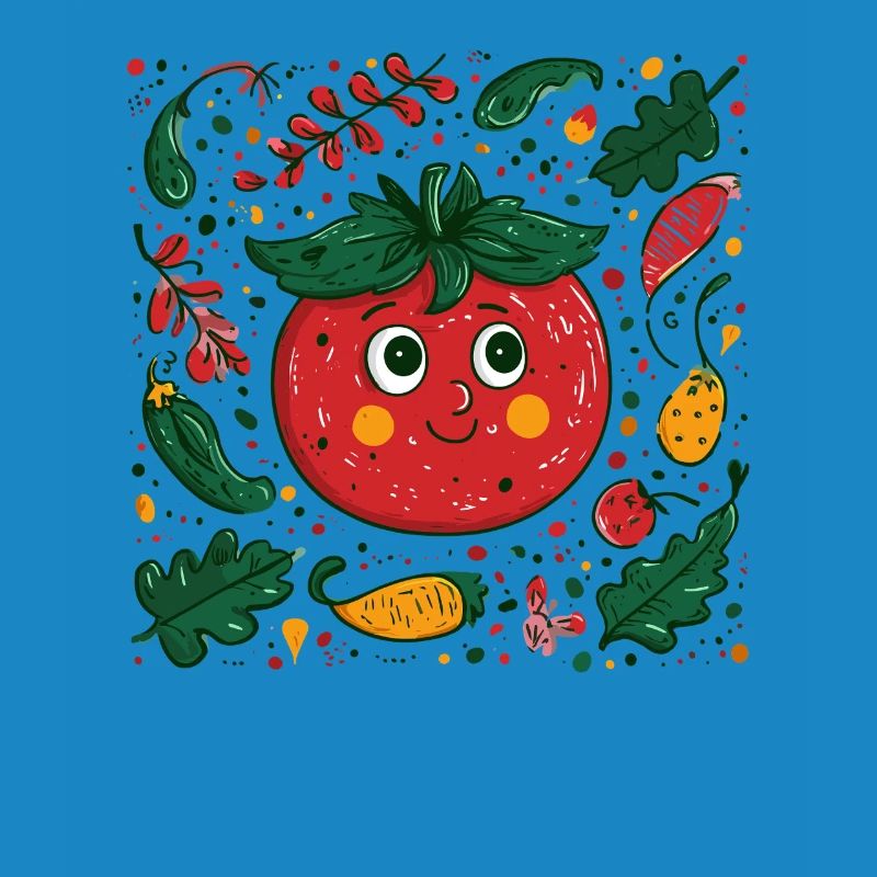 Tomate joyeuse dans la conception de jardin