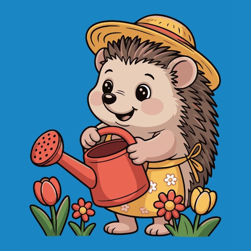 Gärtner-Igel mit Strohhut