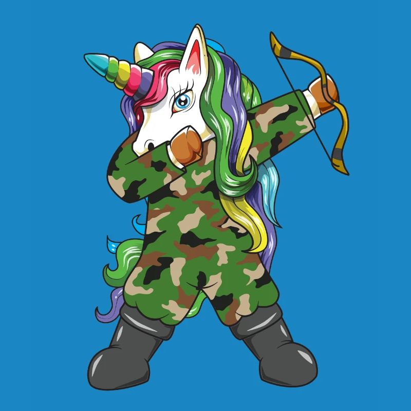 Dabbing Unicorn Hunter Camo Archer Bow Hunter