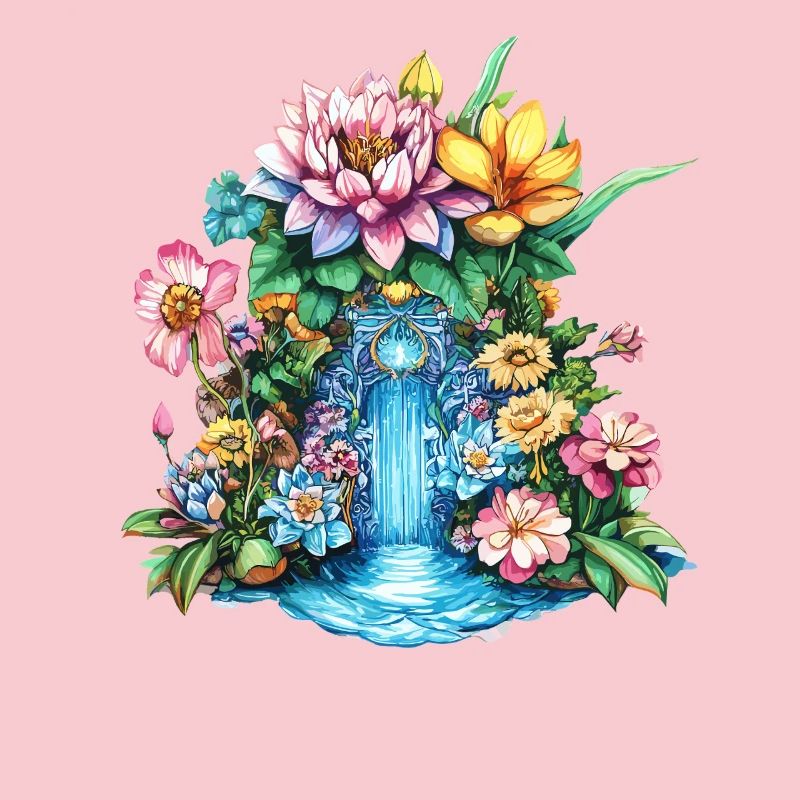 Kaléidoscope de la cascade de fleurs