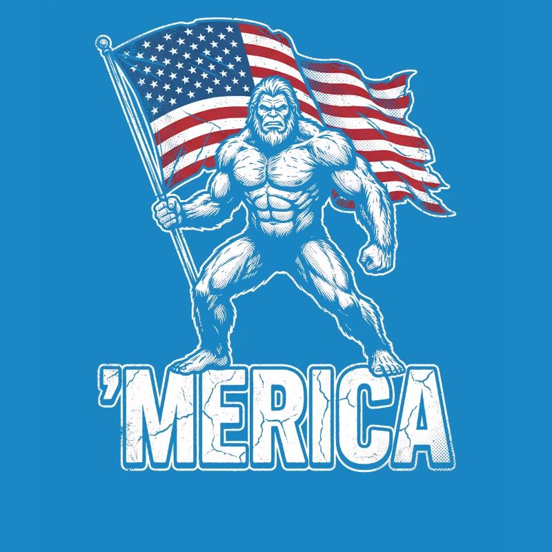 America Bigfoot Drôle 4 juillet Bigfoot Ameri