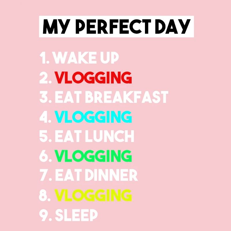 My Perfect Day Vlogging Schedule Creator Art