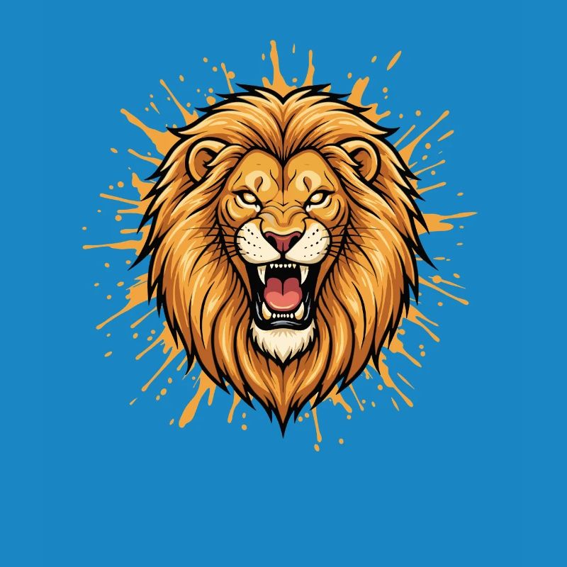 Tête de lion dans la conception d’explosions