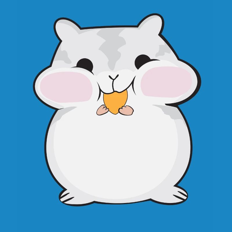 Dessin animé de hamster dodu mignon
