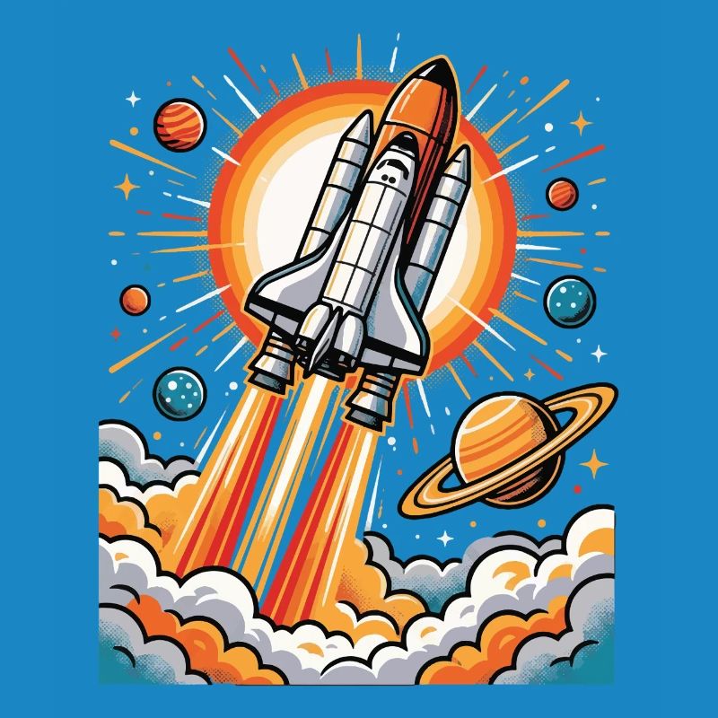 Rocket explosion in space